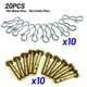 thumbnail image 1 of 20 juegos de pasadores de corte para tractor, quitanieves, pinzas de metal para el cabello, reemplazo de tijeras, 1 of 4