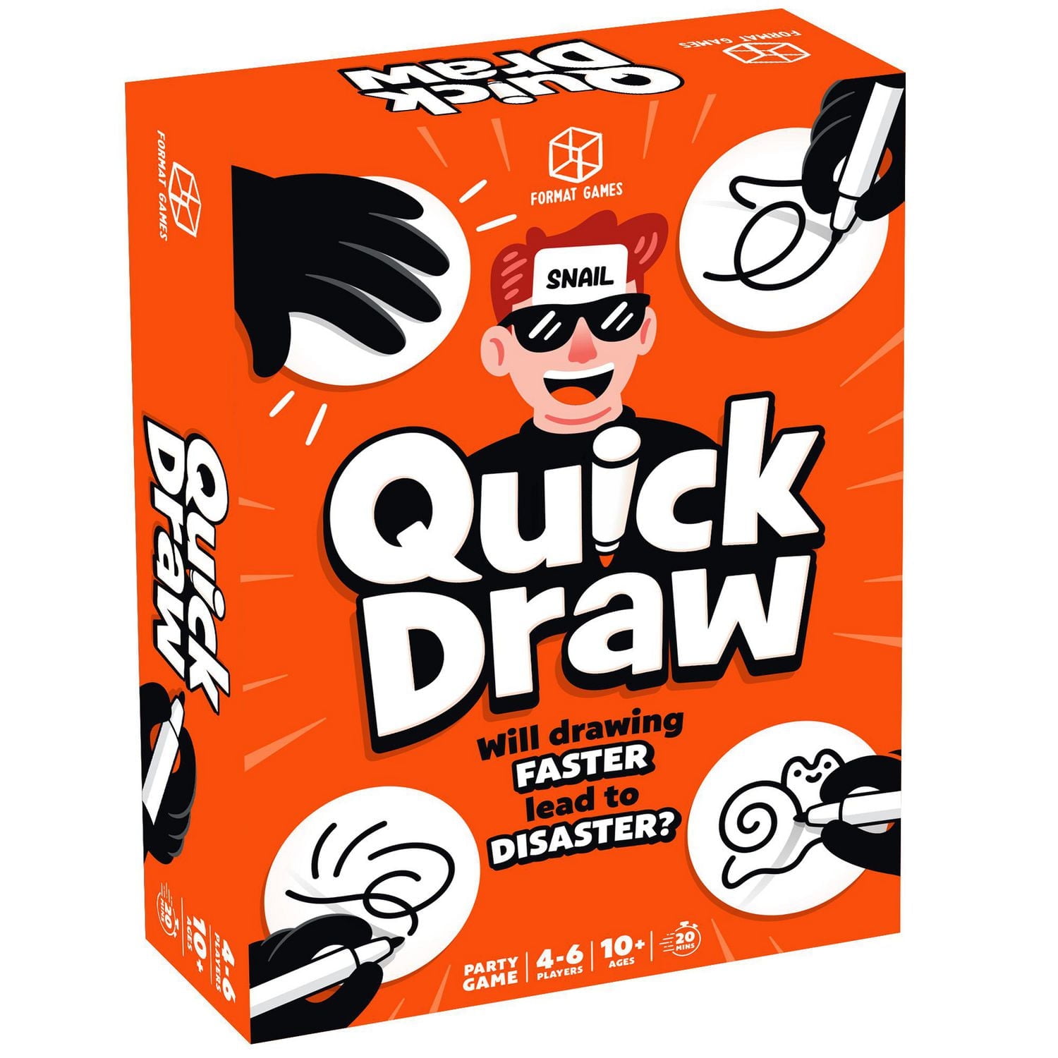 Format Games Quick Draw Party Game - Fast-Paced Drawing Competition for Family Game Night! Hilarious Guessing Rounds for Kids & Adults, Ages 8+, 3-6 Players, 30 Minute Playtime, Made Format Games Quick Draw Party Game - Fast-Paced Drawing Competition for Family Game Night! Hilarious Guessing Rounds for Kids & Adults, Ages 8+, 3-6 Players, 30 Minute Playtime, Made