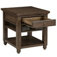 thumbnail image 5 of Steve Silver Oliver Traditional Square End Table with 1 Drawer, Burnished Chestnut, 5 of 6