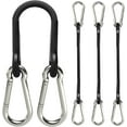 thumbnail image 1 of 8 Inch Bungee Cords with Stainless Steel Carabiner, Heavy Duty Strong Bungee Cords for Camping, Tarps, Bike Rack, Hand Carts etc, Set of 4, 1 of 5