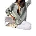 thumbnail image 4 of LilyLLL Womens Casual Loose Buttons Down Shirt Tops Roll Tab Sleeve Tunic Blouse, 4 of 4