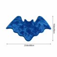thumbnail image 3 of LEFXSMR Halloween Bathroom Rugs, Non Slip Bats Shaped Bath Mat, Soft Absorbent Toilet Rug for Holiday Halloween Decorations, Blue, 3 of 6