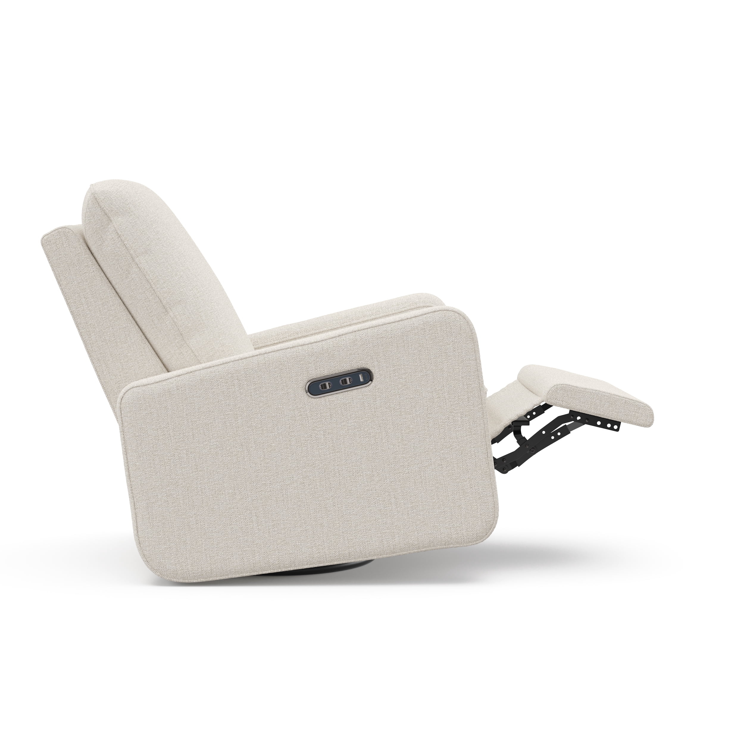 Graco Teddi Infant Power Recliner Swivel Glider with USB, Dune Basketweave
