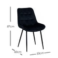 thumbnail image 2 of Ilios Innova | Paquete de 4 Sillas de Comedor Lar en Color Negro, Sillas Tapizadas de Terciopelo con Patas Metálicas Negras, Diseño Moderno y Minimalista, 2 of 9