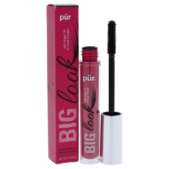 Máscara de Pestañas Pur Minerals Big Look con Aceite de Argán Negro 0.17 oz