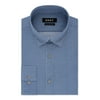 DKNY Mens Blue Printed Collared Slim Fit Stretch Dress Shirt M 15.5- 34/35