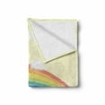 thumbnail image 2 of Fantasy Soft Flannel Fleece Blanket, Fairytale Theme Countryside Landscape Covered with Rainbow Sky over the Hills Image, Cozy Plush for Indoor and Outdoor Use, 70" x 90", Multicolor, by Ambesonne, 2 of 6