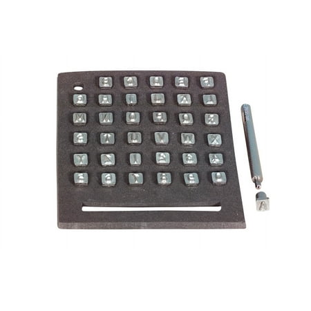 UPC: 0870192002454 | Realeather Leather Stamp Set Alphabet & Numbers