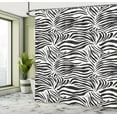 thumbnail image 4 of Ambesonne Black White Shower Curtain, Wild Zebra Lines, 69"Wx84"L, Black White, 4 of 4