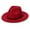 b_Red, variant on Wide Brimmed Floppy Panama Hat for Women Fashion Woolen Belt Buckle Fedora Hat Lady Retro Panama Fedora Hat
