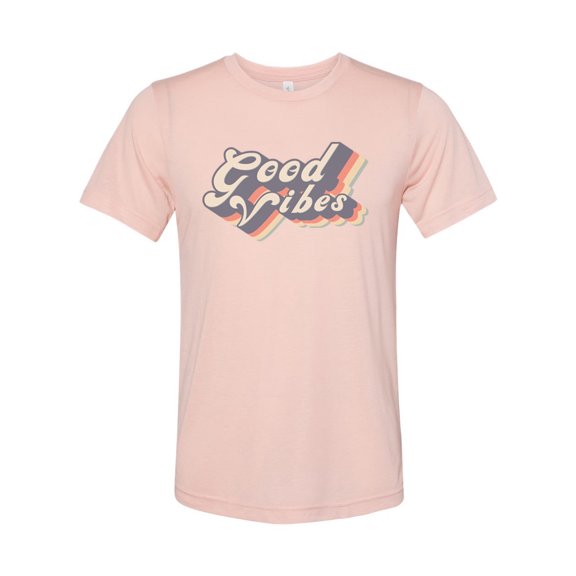 "70's Shirt, Good Vibes, Vintage Shirt, Vibing, Trendy, Unisex, Sublimation T, Soft Bella T, Vintage Tees, Retro Shirt, Gift For Him, Mom Tee, Peach, LARGE"