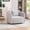 White+Black, variant on New 39" Upholstered Oversized 360° Swivel Accent Barrel Chair and Half Cozy Sofa with 3 Pillows, Tufted Pumpkin-Shape Club Armchair for Living Room, Bedroom, Office, Lounge,White-Black
