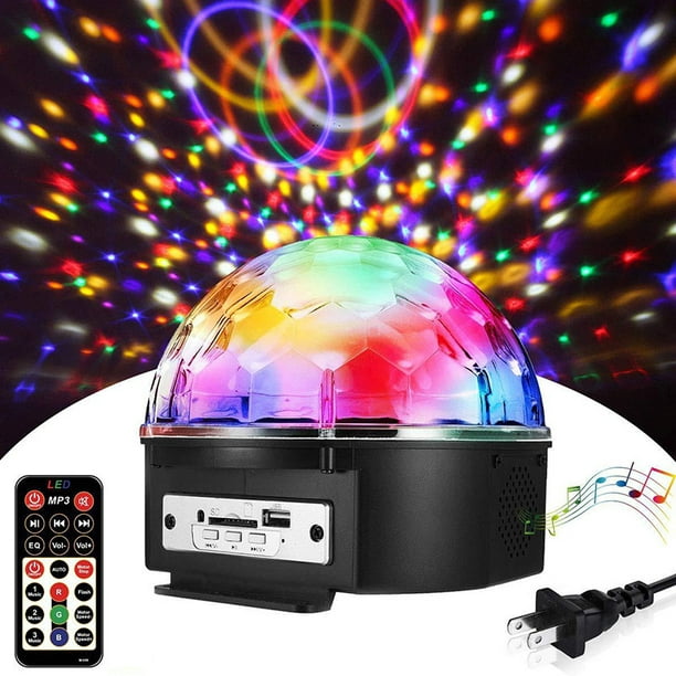 LED bluetooth éclairage télécommande et contrôle du son lampe de scène  boule de cristal magique lumières son/musique spectacles de lumière pour dj  disco 