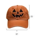 thumbnail image 3 of Halloween Pumpkin Face Baseball Caps Unisex Adjustable Embroidery Pumpkin Dad Hat Cotton Cute Trucker Cap, 3 of 4
