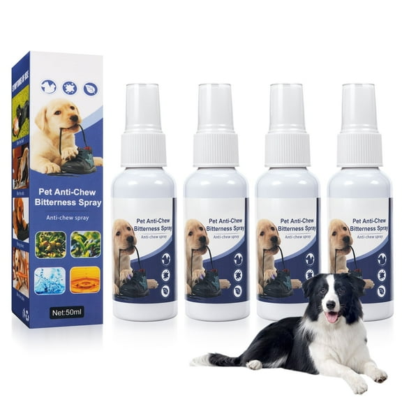 JahyElec 4PCS No Chew Spray White Effective Indoor & Outdoor Solution for Dogs & Cats Furniture & Carpet Protection