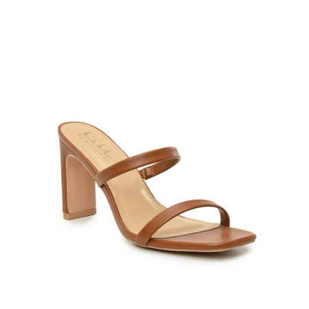 

Nicole Miller Womens Heeled Sandals - Stylish Two Strap High Heel Slip-on Mules for Evening Parties & Dating - Square Open Toe Summer Sandal - Dress Shoes for Ladies