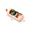 thumbnail image 3 of HSQJHJF Storage Box Portable Box 3 Compartments Drug Storage Box Plastic Slide Cover Case Travel Compact Organizer Sealed Box Family Box Med, 3 of 8
