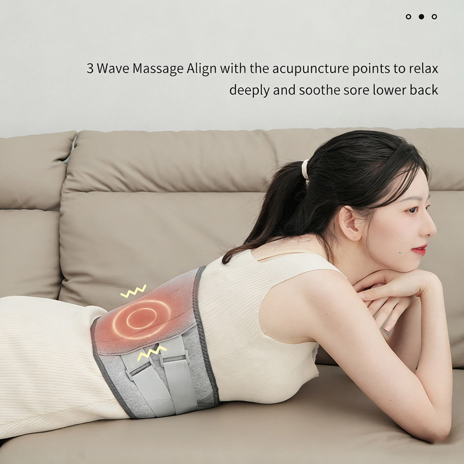 Ferjadq Lumbar Back Support Belt 5-in-1 Self Heating Breathable Back Pain Brace for Men Women Relief Posture Correction Massage
