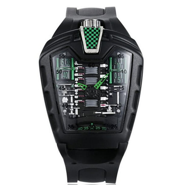 Reloj hueco para hombre, pulsera de silicona de sílice fantasma, reloj de cuarzo, reloj de estudiante de esqueleto