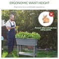 thumbnail image 6 of Aoodor Raised Garden Bed Kit with Legs, 3Pcs Self-Watering Planter Boxes for Outdoor Gardening - Gray, 6 of 8