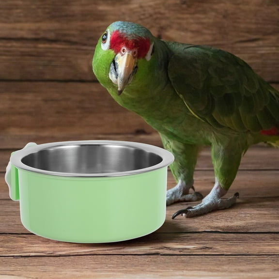 FOMIYES Bird Cage Food Bowls 1Set Parrot Feeder Cup for Small Birds with Antislip Design 11.8X5.5In