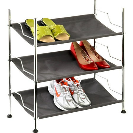 Honey Can Do 3-Tier Canvas Shoe Rack