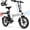 White, variant on 16" Folding Electric Bike for Adults – 630W Peak Motor, 20mph, 19–35miles Pedal Assist, Dual Suspension, Dual Disc Brakes, Removable Battery, LCD Display, Commuter Ebike