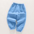 thumbnail image 2 of zbxnLI Toddler Kids Casual Pants Cotton Elastic Waist Joggers Trousers Trendy Loose Soft Comfy Pants 2-10 Years, 2 of 4