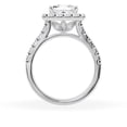 thumbnail image 3 of Unique Moments Lab Grown 3 ct Diamond Engagement Ring Princess Halo Vintage Solitaire 14K White Gold, 3 of 6