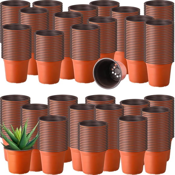 Macetas de plástico Hushee para vivero, 1500 unidades, 10 cm, con drenaje