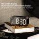 thumbnail image 4 of Sidaley Reloj despertador digital Pantalla LED Relojes electrónicos portátiles 12/24H Alarmas duales Reloj de Botón Función de repetición Electrónica Blanco, 4 of 6