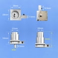 thumbnail image 3 of Showcase Display Cabinet Sliding Glass Door Lock+ 2pcs Key For 5-8mm Glass, 3 of 11