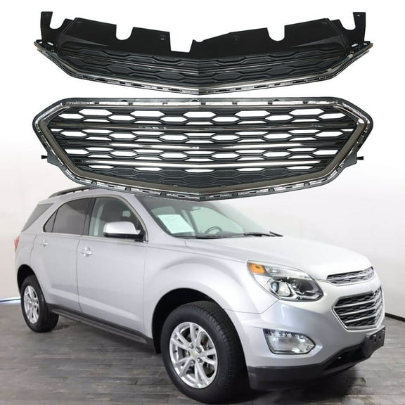 Grille Bumper Grill Set Front Upper Lower For Chevrolet Equinox 2016-2017