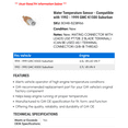 thumbnail image 2 of Water Temperature Sensor - Compatible with 1992 - 1999 GMC K1500 Suburban 1993 1994 1995 1996 1997 1998, 2 of 2