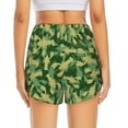thumbnail image 4 of Xecao's Crayfish Army for a double-layer running short for women, perfect for gym, tennis, and more, featuring a convenient pocket., 4 of 9