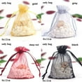 thumbnail image 4 of 50pcs 9x12cm Decoration Wedding Transparent Candy Box Sheer Organza Packaging Jewelry Pouches Gift Bags ORANGE, 4 of 8