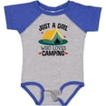 thumbnail image 3 of Inktastic Just a Girl Who Loves Camping Girls Baby Bodysuit, 3 of 5