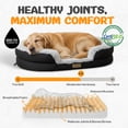 thumbnail image 4 of Cama ortopédica para perro Miorun tipo sofá de felpa, 43" grande, gris, 4 of 9