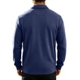 thumbnail image 6 of TOUMENY Men Zip Up Jacket Casual Lightweight Slim Fit Collared Long Sleeve Coat with Pocket Outdoor Travel Spring Fall Winter Jackets for Men Navy XXL, 6 of 7