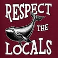 thumbnail image 6 of Wild Bobby Respect The Locals Save Our Oceans Whale Animal Lover Unisex Graphic Hoodie Sweatshirt, Maroon, X-Large, 6 of 6