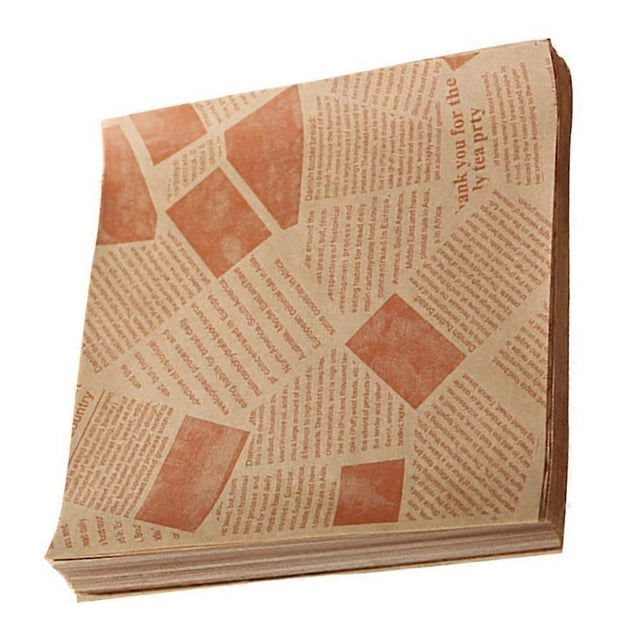 100 Sheets Greaseproof Food Wrapping Paper Light Brown Square Shape Perfect For Outdoor Dining Cooking And Baking Activities