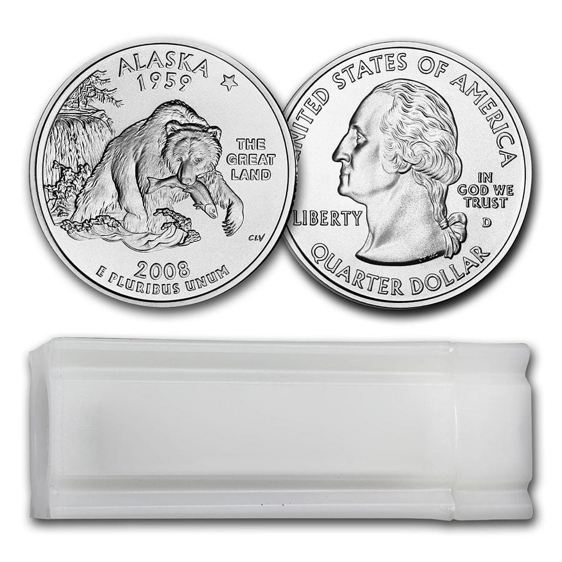 2008-P Alaska Statehood Quarter 40-Coin Roll (Mint Wrapped