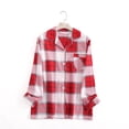 thumbnail image 2 of 100% Cotton women's Pajama set, Plaid Pajama, Flannel Pajama set, Buffalo plaid, 2 of 7