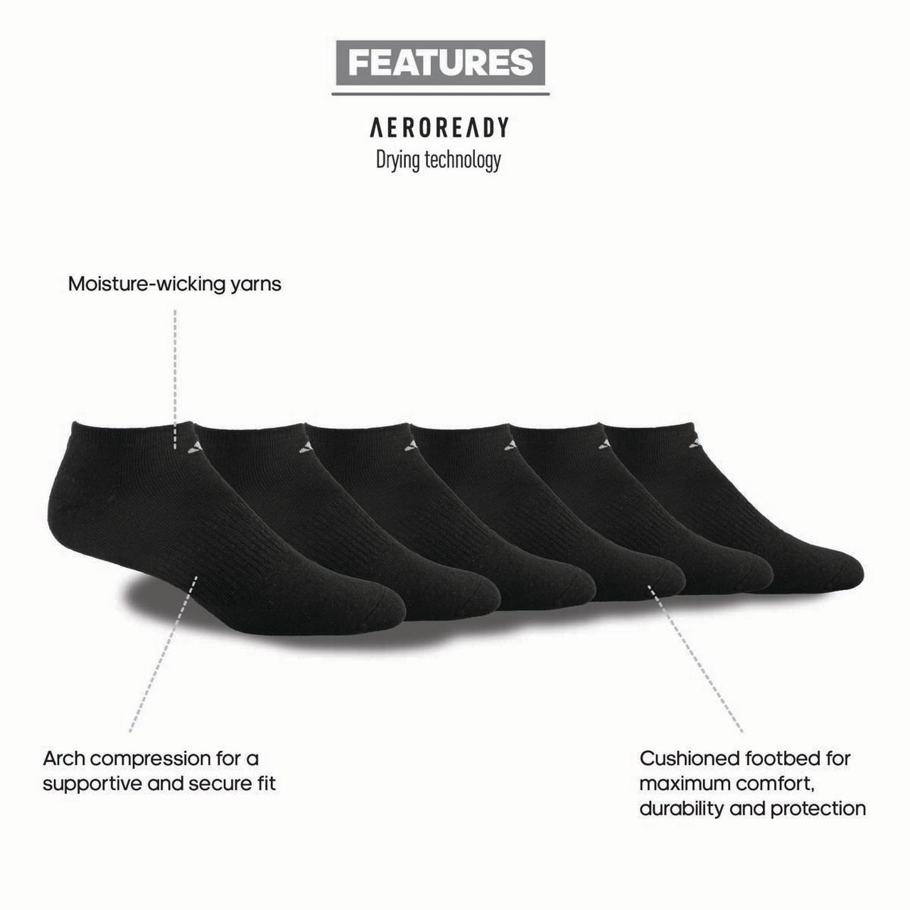 Adidas Men's No Show Athletic Socks 6-Pack photo 3