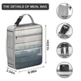 thumbnail image 3 of Wood Grain Insulated Lunch Box Men Reusable Lunch Tote Bag Lightweight Lunchbox Work Travel, 3 of 6