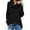Black, variant on Women's Turtleneck Sweaters 2024 Fall Chunky Long Sleeve Blouses Asymmetric Knit Pullover Loose Fashion Tops