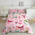 thumbnail image 2 of Manfei Santa Claus 2pcs Bedding Comforter Set,Happy New Year Twin Comforter Sets,Pink Green Breathable Bedding Set,Lightweight Merry Christmas Room Decor,Reversible, 2 of 8