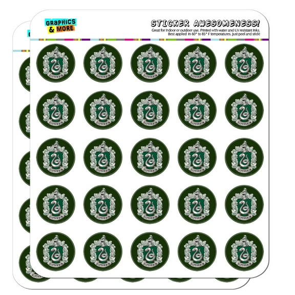 Harry Potter Slytherin Painted Crest Planner Calendar Scrapbooking Crafting Stickers