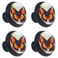 thumbnail image 2 of 4 Pcs Butterfly Knobs for Kitchen Cabinet Cupboard Dresser Bookcase Drawer Pulls Handles Round Home Decor, 2 of 8