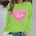thumbnail image 2 of Fewfanhot Women Clothing Valentine's Sweatshirt for Women Cute Love Heart Shirts Casual Long Sleeve Valentine Tshirt Clothes Tops, 2 of 5